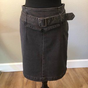 Free People Denim Belted Pencil Skirt - NWT